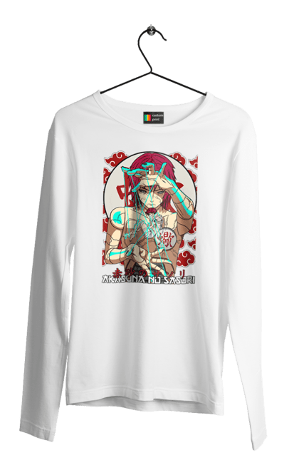 Men's longsleeve with prints Naruto Sasori. Anime, character, manga, naruto, ninja, sasori, tv series. 2070702