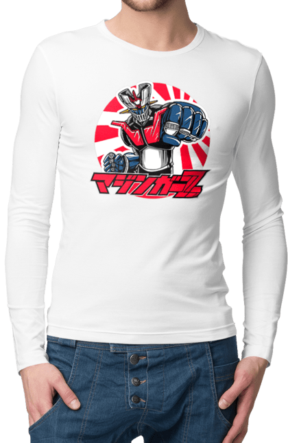 Men's longsleeve with prints Mazinger Z Grendizer. Anime, goldorak, goldrake, grendizer, manga, mazinger z, mecha, robots. 2070702