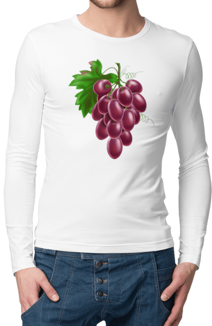 Men`s longsleeve with prints Grapes. Grapes. 2070702