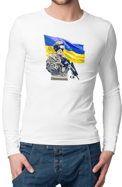 Men`s longsleeve with prints Armed Forces | Flag 2070702