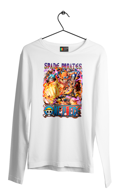 Men's longsleeve with prints One Piece Portgas D. Ace. Anime, fire fist, gol d. ace, manga, one piece, portgas d. ace, straw hat pirates. 2070702