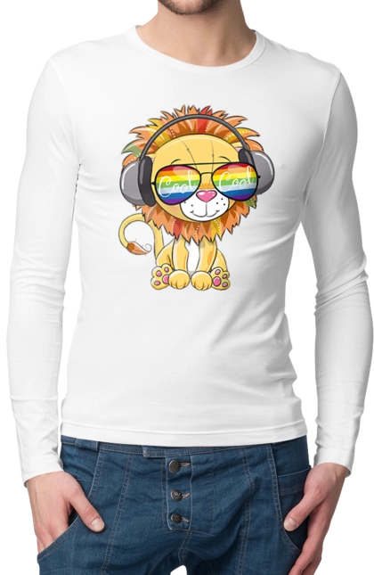 Lion In Glasses And Headphones