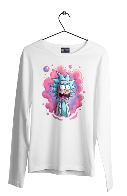 Чоловічій лонгслів з принтом "Рік та Морті". Rick and morty, мультфільм, наукова фантастика, пригоди, рік, рік і морті, трагікомедія, чорний гумор. 2070702