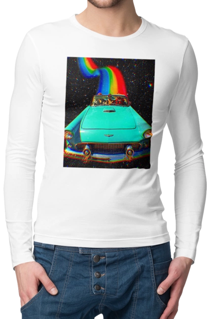 Picture, a car in space