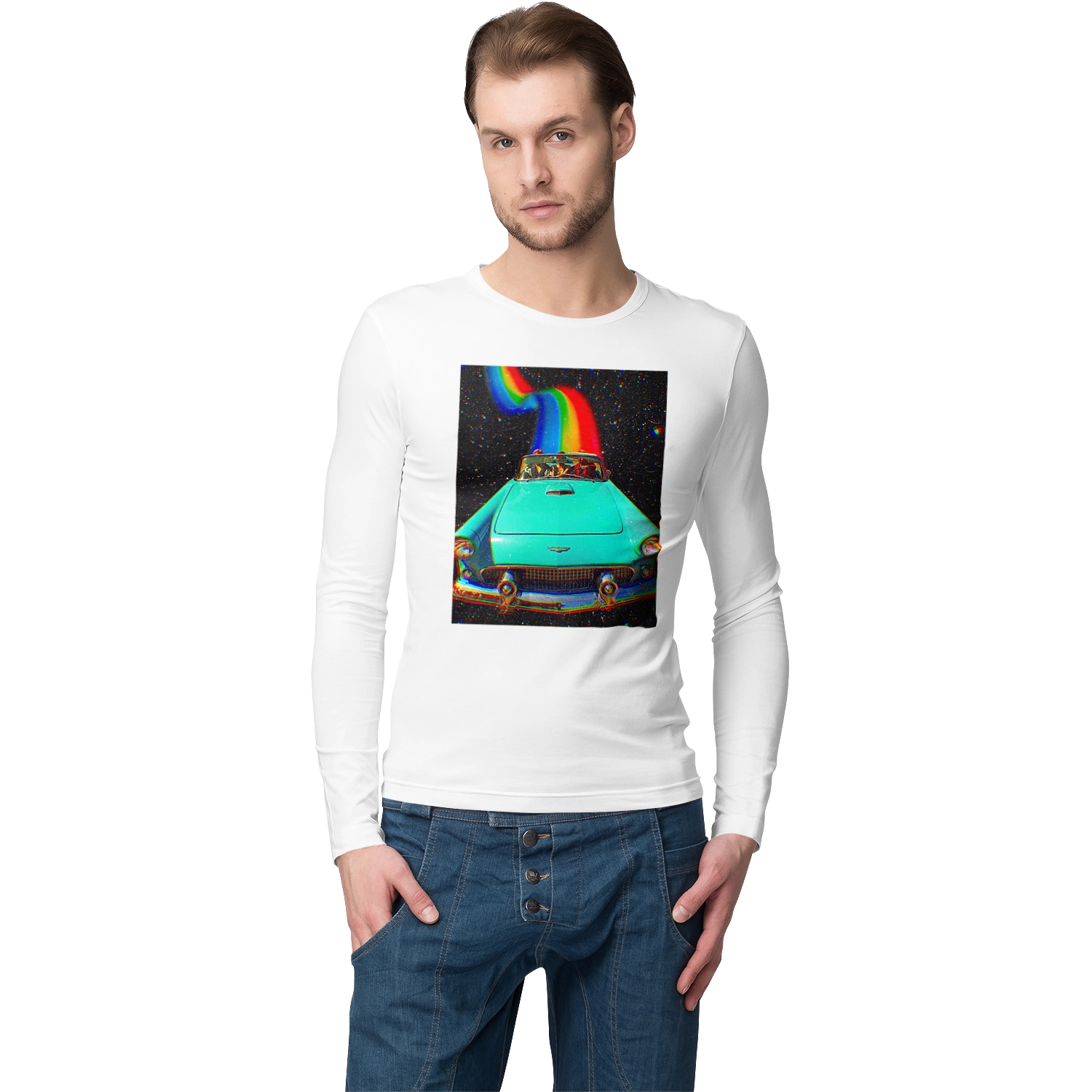 Picture, a car in space