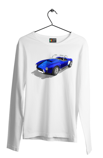 Чоловічий лонгслів з принтом "Автомобіль". Авто, автомобиль, класика, старовинна машина, старовинний. 2070702