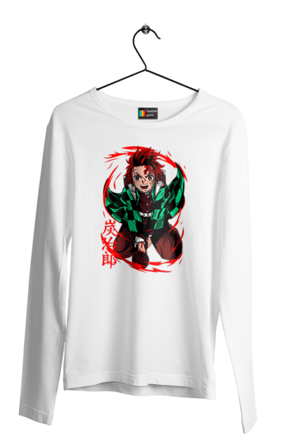 Men's longsleeve with prints Demon Slayer Tanjiro. Anime, demon slayer, kamado tanjiro, manga, tanjiro. 2070702