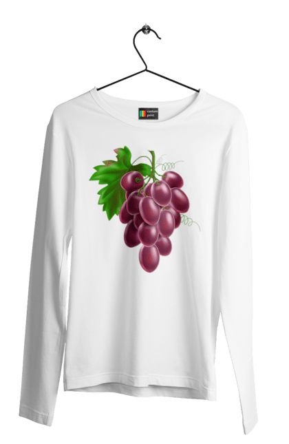 Men`s longsleeve with prints Grapes. Grapes. 2070702