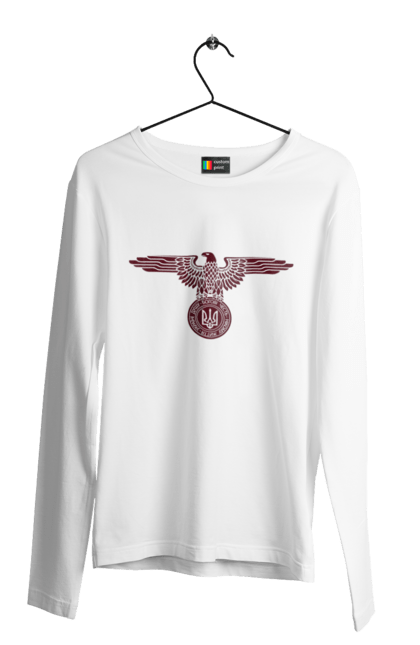 Чоловічий лонгслів з принтом "Герб і Орел". Герб, герб україни, орел, патріотичне, україна, українська символіка, українське. 2070702