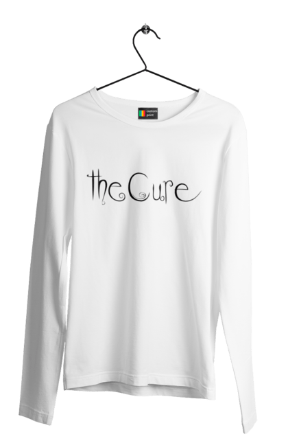 Мужской лонгслив с принтом The Cure. Cure, kiss me, альтернативный рок, готик-рок, группа, дрим-поп, музыка, новая волна, постпанк, рок. 2070702