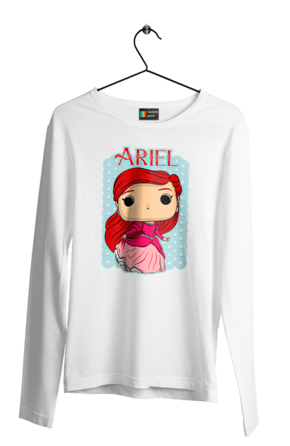 Men's longsleeve with prints Ariel. Ariel, little mermaid, mermaid, princess, story. 2070702