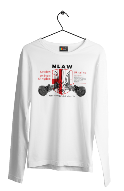 Чоловічий лонгслів з принтом "NLAW". Caesar, himars, nlaw, patriot, weapon, zaluzhny. 2070702