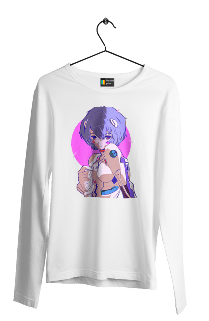 Men's longsleeve with prints Evangelion Rei. Anime, evangelion, eve, kaoru, manga, rei ayanami, shinji. 2070702