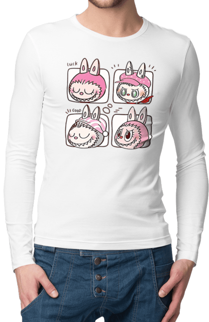 Чоловічий лонгслів з принтом "Labubu". Labubu, weird cute, іграшки, лабубу. 2070702