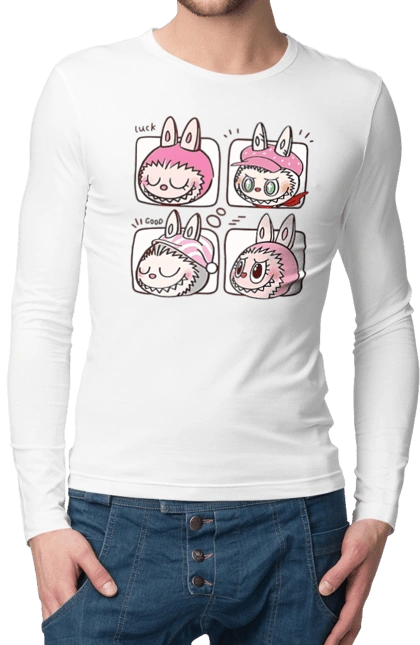 Чоловічий лонгслів з принтом "Labubu". Labubu, weird cute, іграшки, лабубу. 2070702