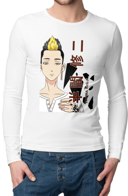 Men's longsleeve with prints Tokyo Revengers Hanma. Anime, film, hanma, manga, tokyo manji gang, tokyo revengers, tv series. 2070702