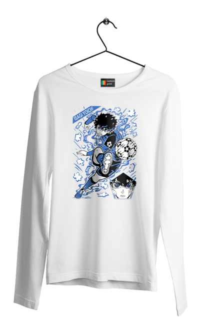 Men's longsleeve with prints Blue Lock Isagi Yoichi. Anime, blue lock, blue prison, manga, sport, sports anime, yoichi isagi. 2070702