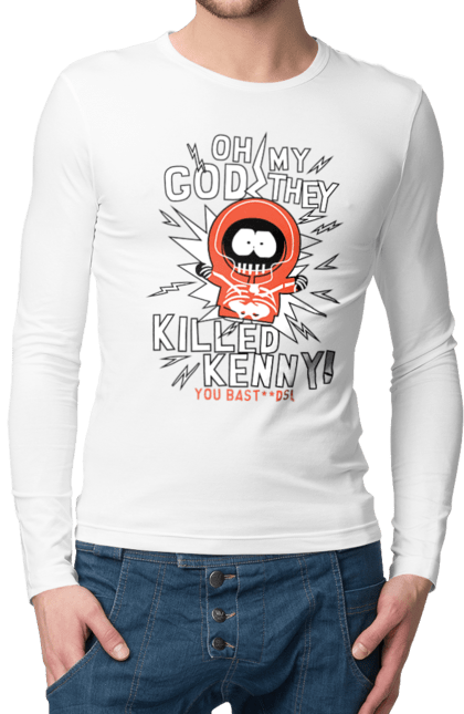 Men's longsleeve with prints South Park Kenny. Cartoon series, kenny, kenny mccormick, south park. 2070702