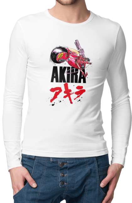 Чоловічій лонгслів з принтом "Акіра". Akira, shotaro kaneda, tetsuo shima, акіра, аніме, кіберпанк, тецуо шима, шьотаро канеда. 2070702