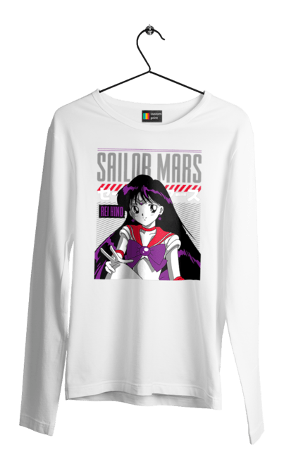 Чоловічій лонгслів з принтом "Сейлор Мун Марс". Rei hino, sailor moon, аніме, драма, махо седьо, рей хіно, сейлор марс, сейлор мун, серіал. 2070702