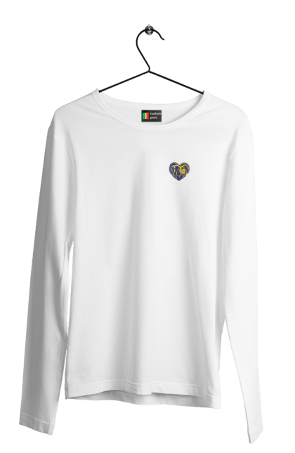 Men`s longsleeve with prints Hearts of the unbreakable. Dark blue, heart, symbolics, ukraine, unbreakable. 2070702