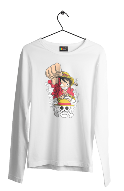 Men's longsleeve with prints One Piece Luffy. Anime, luffy, manga, monkey de luffy, one piece, pirates. 2070702