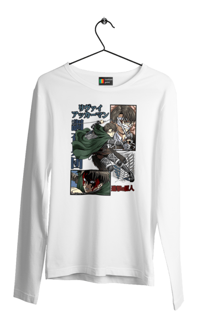 Men's longsleeve with prints Attack on Titan Levi. Ackerman, anime, attack on titan, levi, manga, shingeki no kyojin, survey corps. 2070702