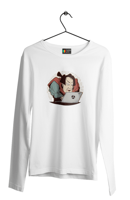 Чоловічий лонгслів з принтом "Ніндзя програміст". Angular, c, css, html, it, javascript, jquery, php, python, react, svelt, vue, айтишник, айті, гумор, код, кодувати, прогер, програміст, програмісти, ти ж, ти ж програміст, тиж програміст. 2070702