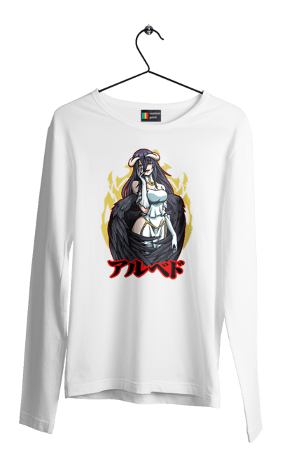 Men's longsleeve with prints Overlord Albedo. Albedo, anime, lord, overlord, tv series. 2070702