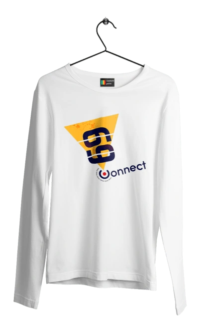 Чоловічий лонгслів з принтом "69  є контакт". Жарт, контакт, прикол, секс. 2070702