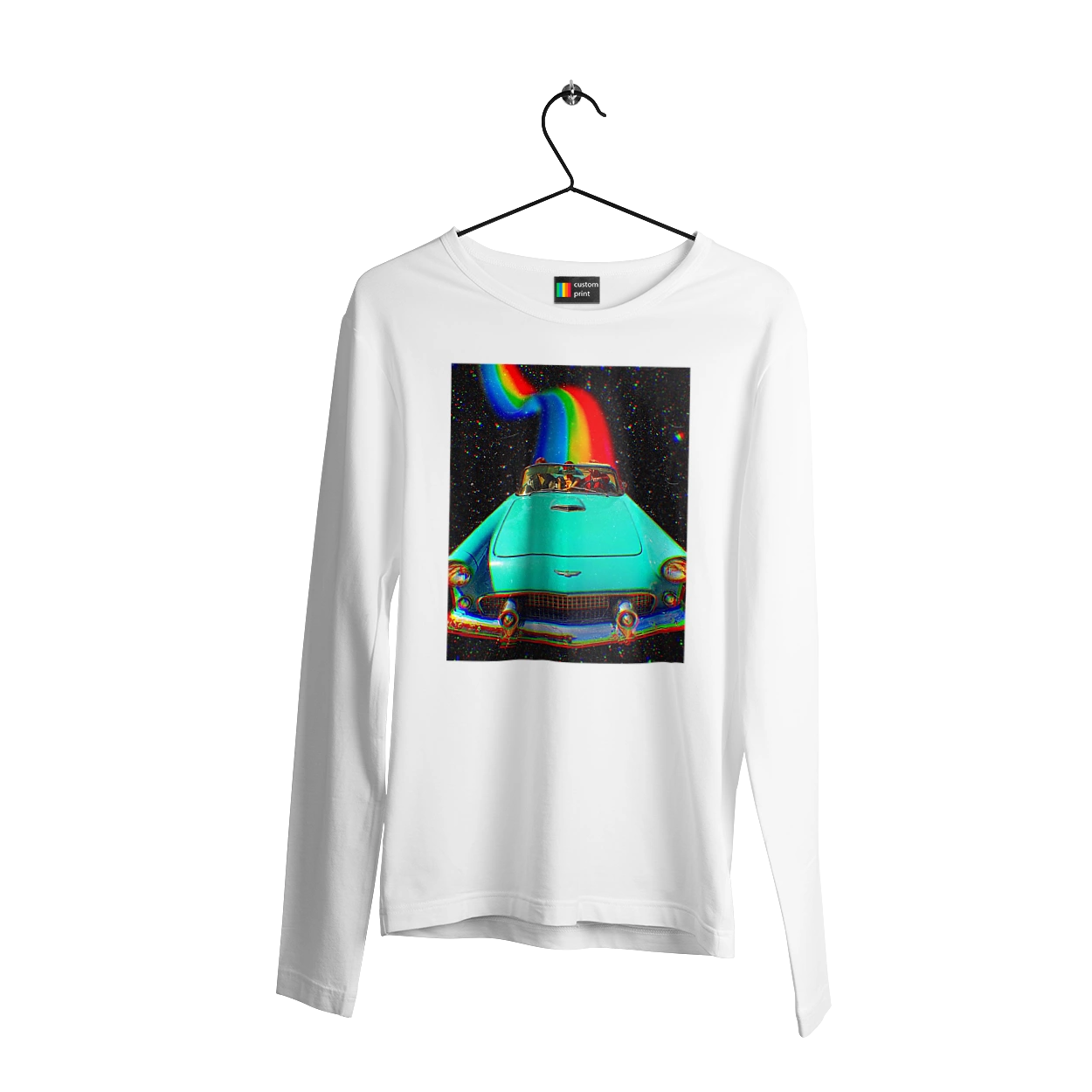 Picture, a car in space