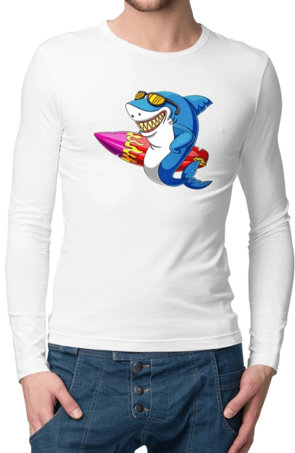 Shark With Glasses Surfing