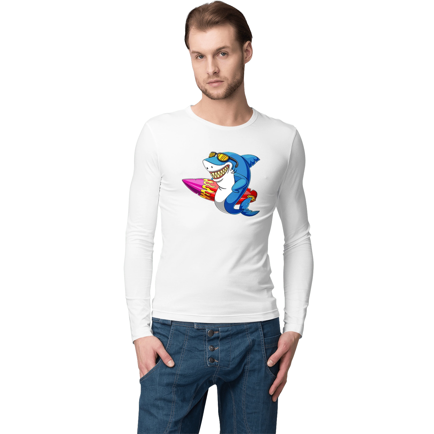 Shark With Glasses Surfing