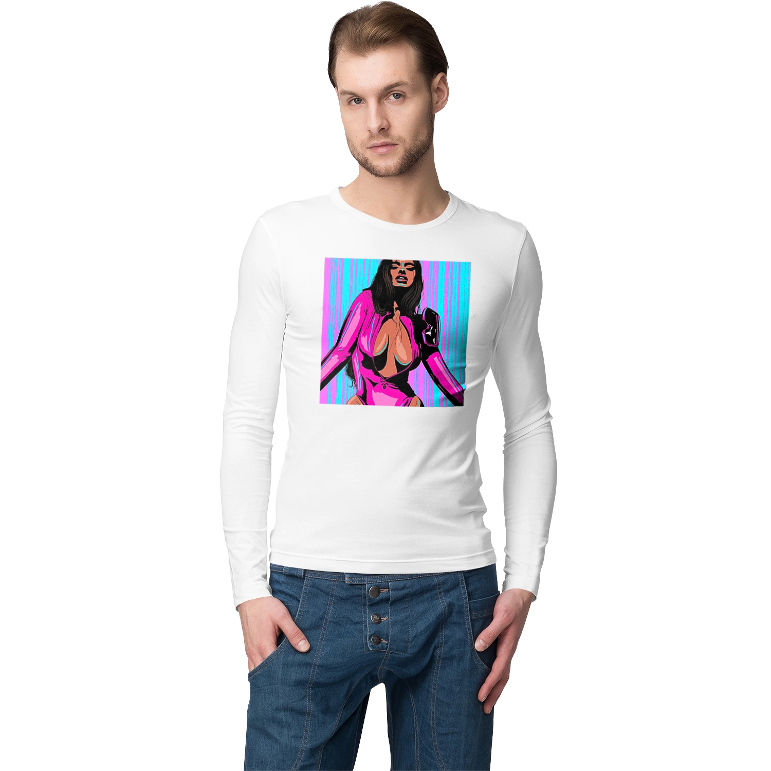 Girl With Deep Neckline