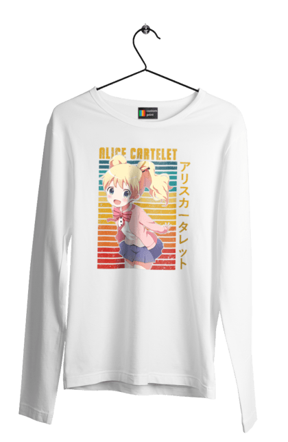 Men's longsleeve with prints Kiniro Mosaic Alice Cartelet. Alice, alice cartelet, anime, gold mosaic, kiniro mosaic, kinmoza, manga. 2070702