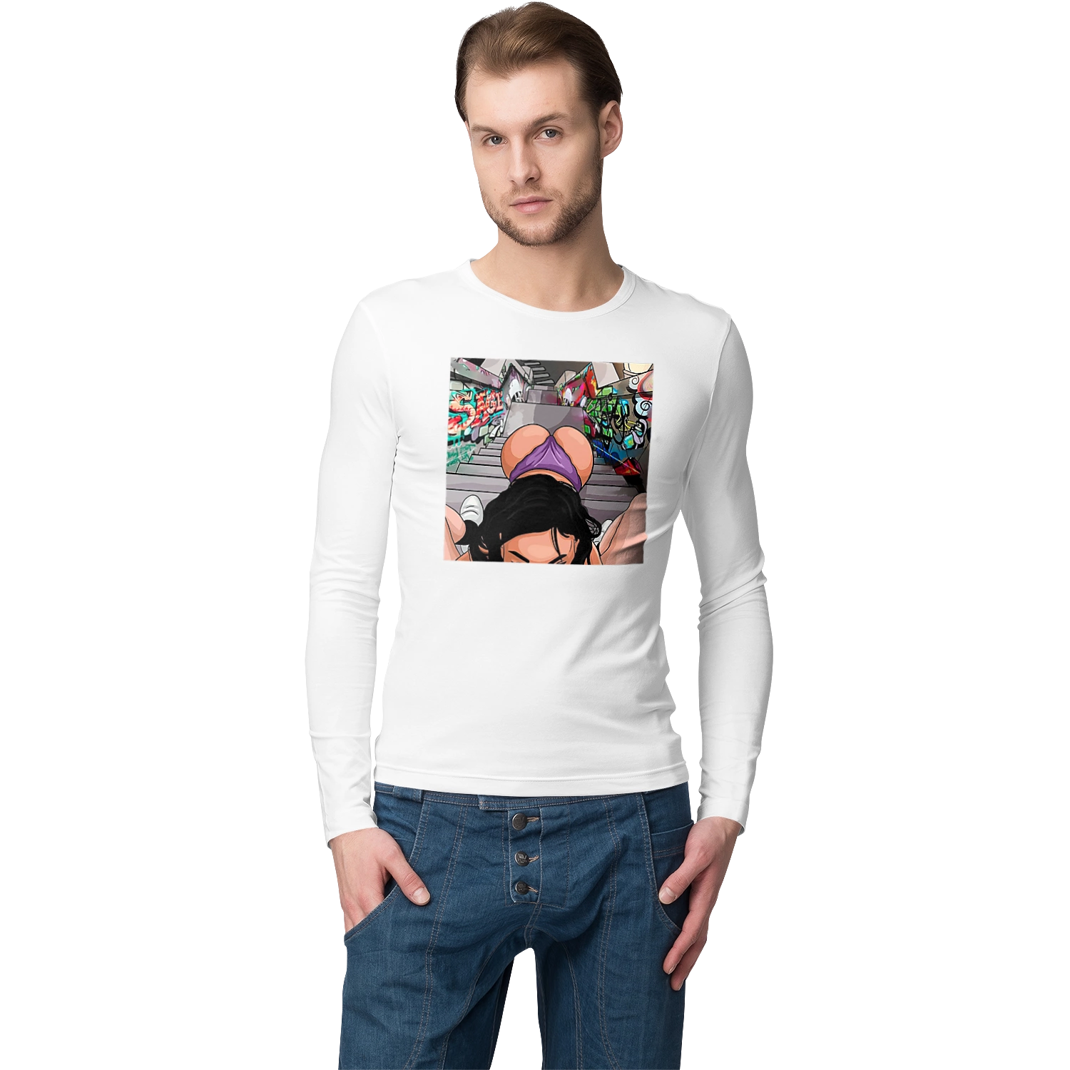 Girl On Her Knees In Front Of A Boy