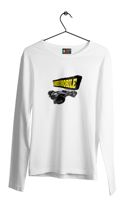 Чоловічий лонгслів з принтом "Бандеромобіль". Авто, авто бандери, автомобіль, бандеромобіль, бетмен, бетмобіль, військове авто, супер машина. 2070702