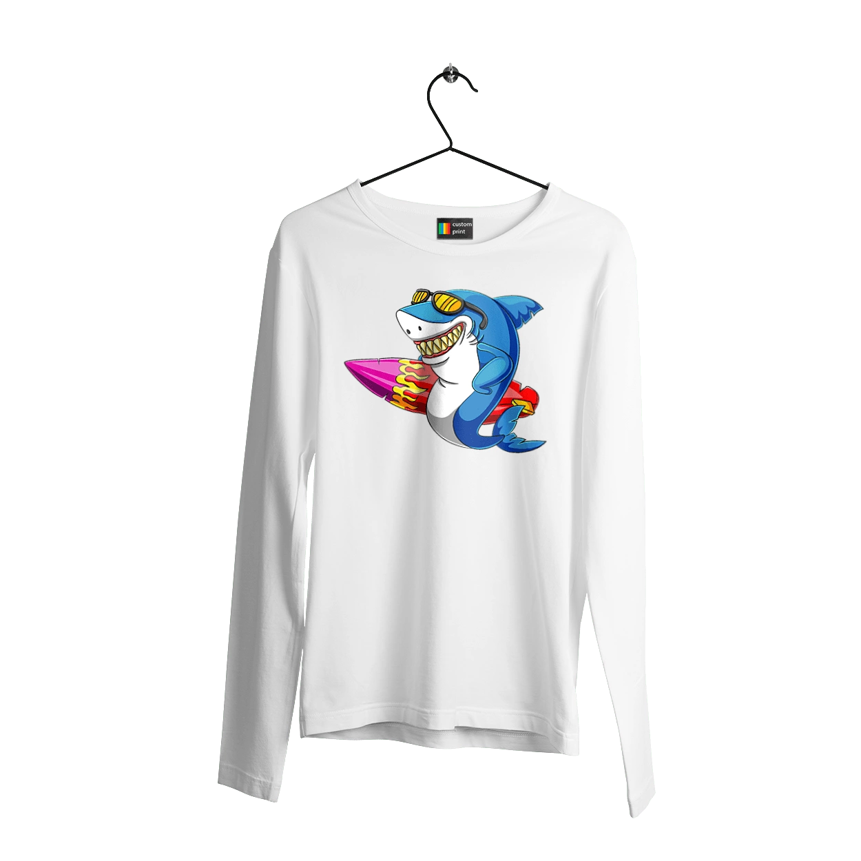 Shark With Glasses Surfing