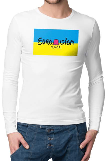 Чоловічий лонгслів з принтом "Євробачення за KALUSH Orchestra". Kalush orchestra, stefania, азов, врятувати азовсталь, врятувати захисників азовсталі, євробачення, звільнити, маріуполь, наші захисники, перемога, свобода. 2070702