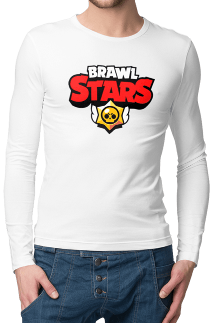 Чоловічій лонгслів з принтом "Brawl Stars". Supercell, бравл старс, гра, діти. CustomPrint.market