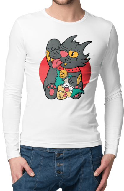 Men`s longsleeve with prints The Simpsons Krusty the Clown. Clown, krusty, krusty the clown, simpsons. 2070702