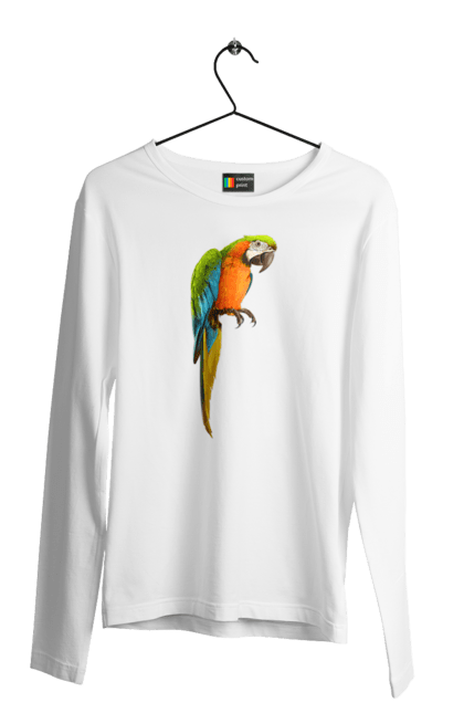 Men`s longsleeve with prints Just A Parrot. Birdie, parrot. 2070702