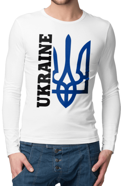 Чоловічий лонгслів з принтом "Герб України". Герб, україна. 2070702