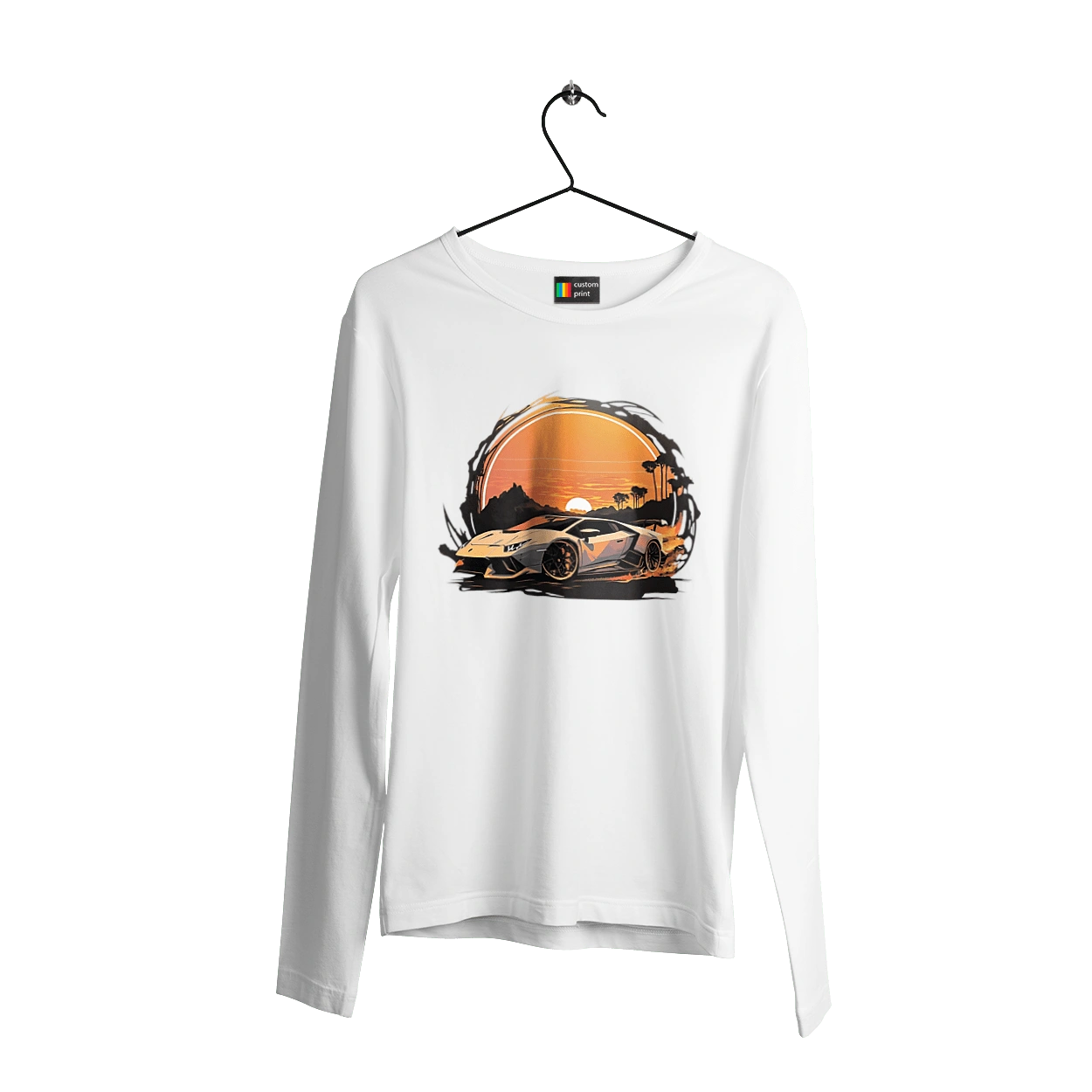 Lamborghini at sunset