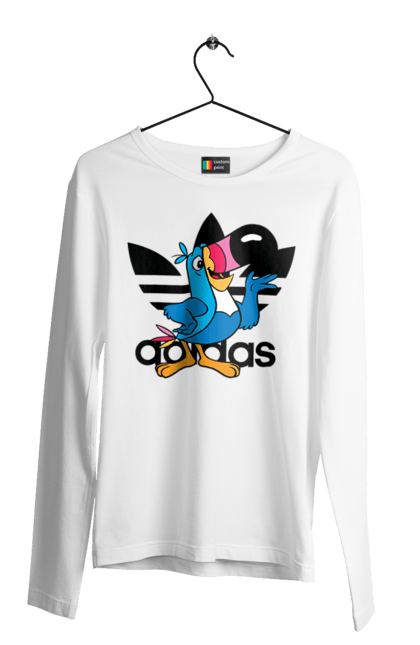 Чоловічій лонгслів з принтом "Adidas Тукан Сем". Adidas, froot loops, toucan sam, адідас, маскот, тукан сем. 2070702