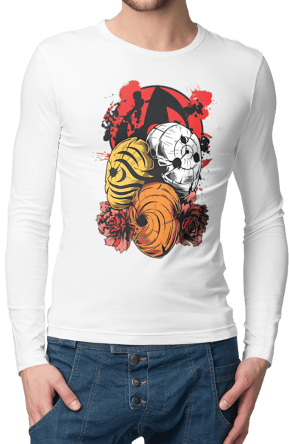 Men's longsleeve with prints Naruto Obito Uchiha. Anime, character, manga, naruto, ninja, obito, obito uchiha, tv series, uchiha. 2070702