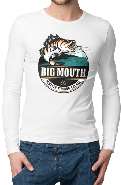 Men`s longsleeve with prints Fishing. Fish, fisherman, fisherman`s fork, fishing, hobby. 2070702