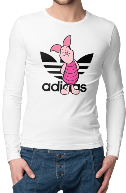 Men's longsleeve with prints Adidas Piglet. Adidas, adidas, cartoon, piglet, winnie the pooh. 2070702