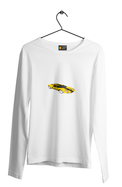 Чоловічий лонгслів з принтом "Авто". Авто, гонки, дом, скорость, спорткар. 2070702