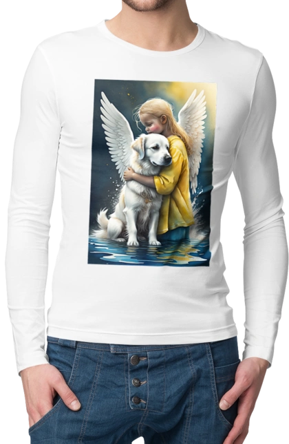 Girl and dog angel [memorial to dead animals]
